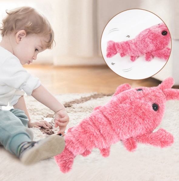 Cat Toys Electric Jumping Shrimp USB Charging Simulation Lobster