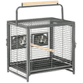 PawHut Parrot Cage, Travel Carry Pet Bird Cage, With Metal Handle