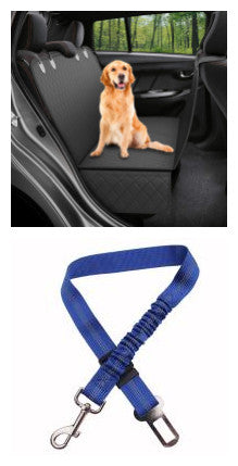 Dog Car Seat Cover Hammock Rear Back Seat Mat With Zipper And Pocket For Travel