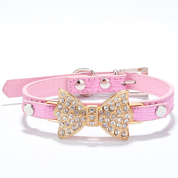 Bowknot Pet Collar Rhinestone for Dog