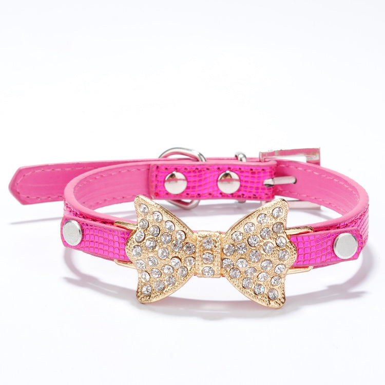 Bowknot Pet Collar Rhinestone for Dog