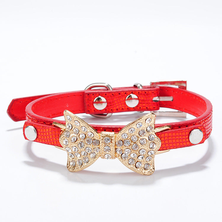 Bowknot Pet Collar Rhinestone for Dog