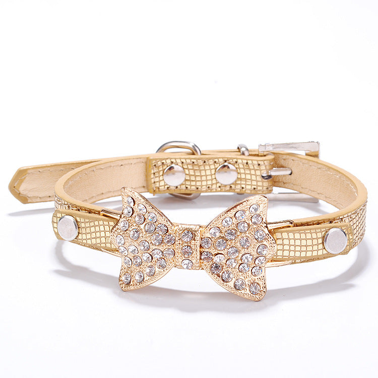 Bowknot Pet Collar Rhinestone for Dog