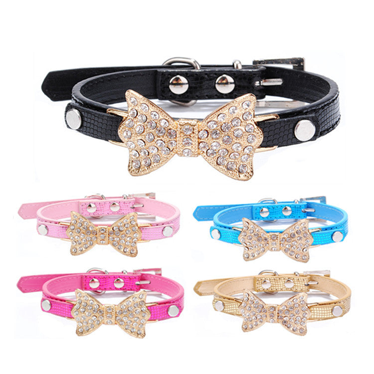 Bowknot Pet Collar Rhinestone for Dog