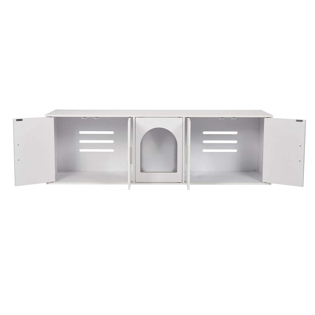 VEVOR Cat Litter Box Enclosure Wooden Litter Box Furniture