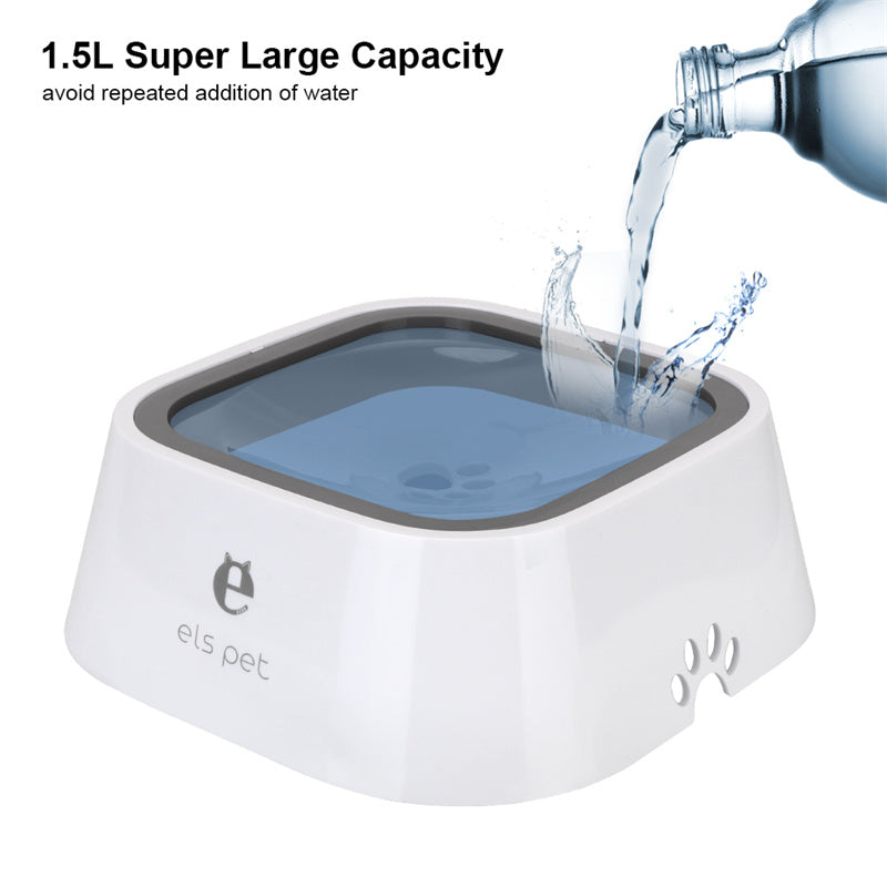 1.5L Water Bowl Floating Bowl Anti-Overflow Slow Water Feeder