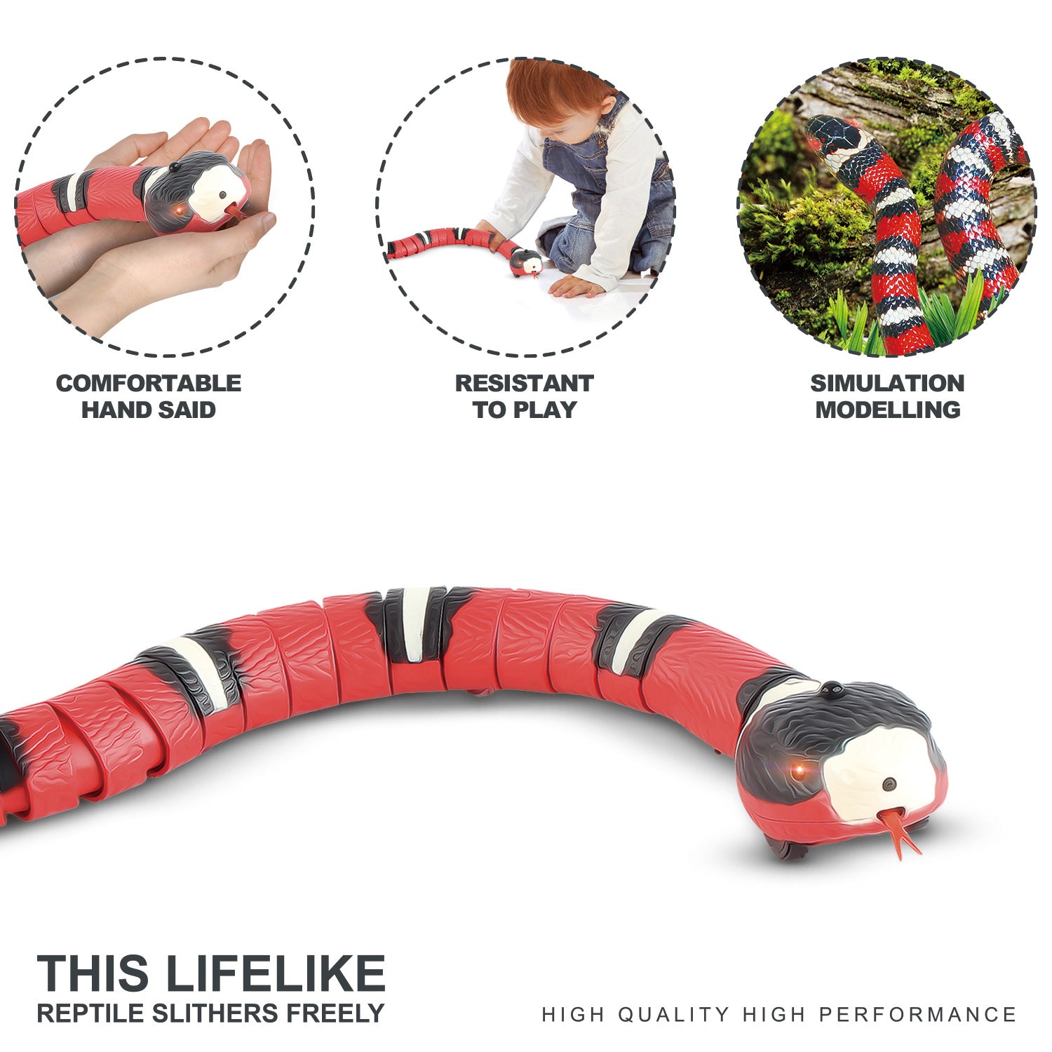 Smart Sensing Interactive Cat Toys Automatic Electronic Snake