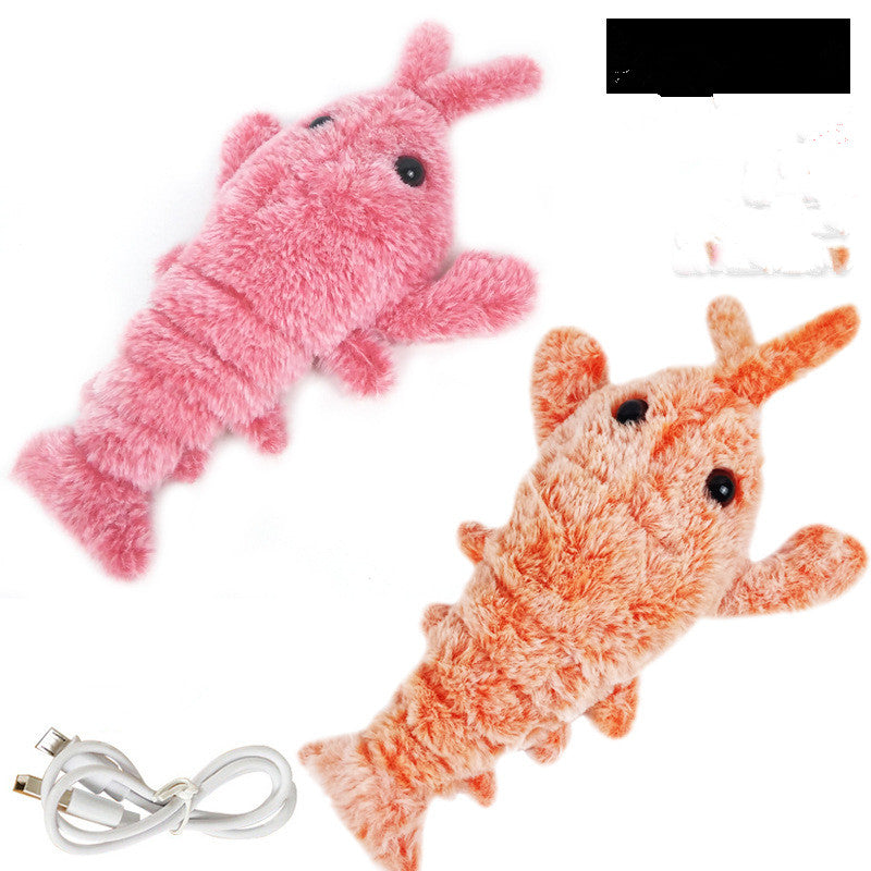 Cat Toys Electric Jumping Shrimp USB Charging Simulation Lobster