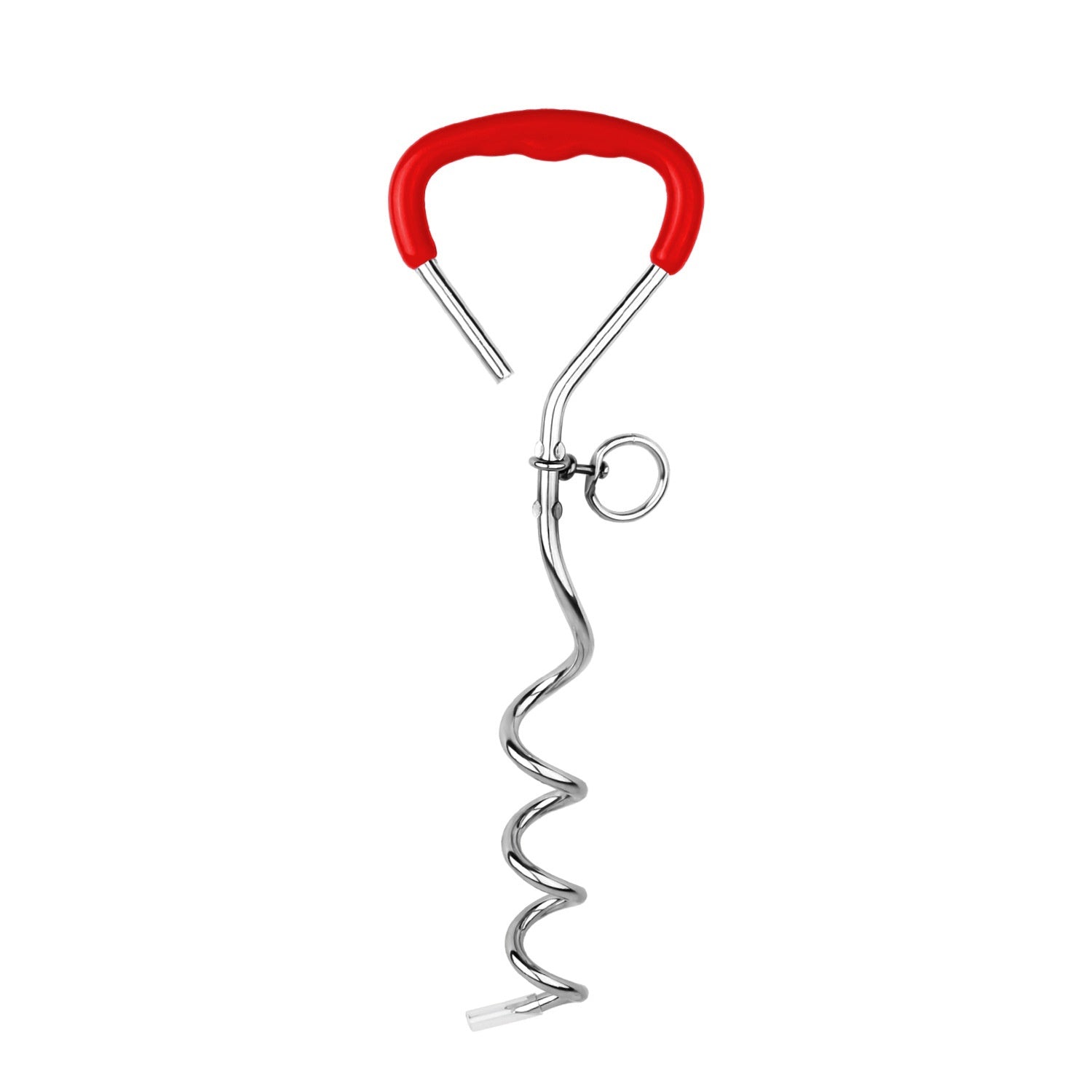 Chrome Bolt Dog Spiral Stake for Leash Outdoors