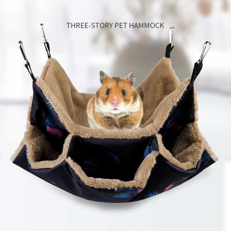 Pet Cage Hammock Guinea Pig Rat Hammock Tunnel Squirrel Toys Ferret Hanging Bed For Small Animals Cage Nest