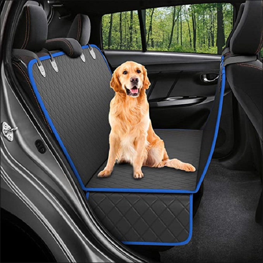 Dog Car Seat Cover Hammock Rear Back Seat Mat With Zipper And Pocket For Travel