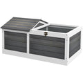 PawHut Wooden Tortoise House, Small Pet Reptile Shelter, With Hide Den And Run - Grey