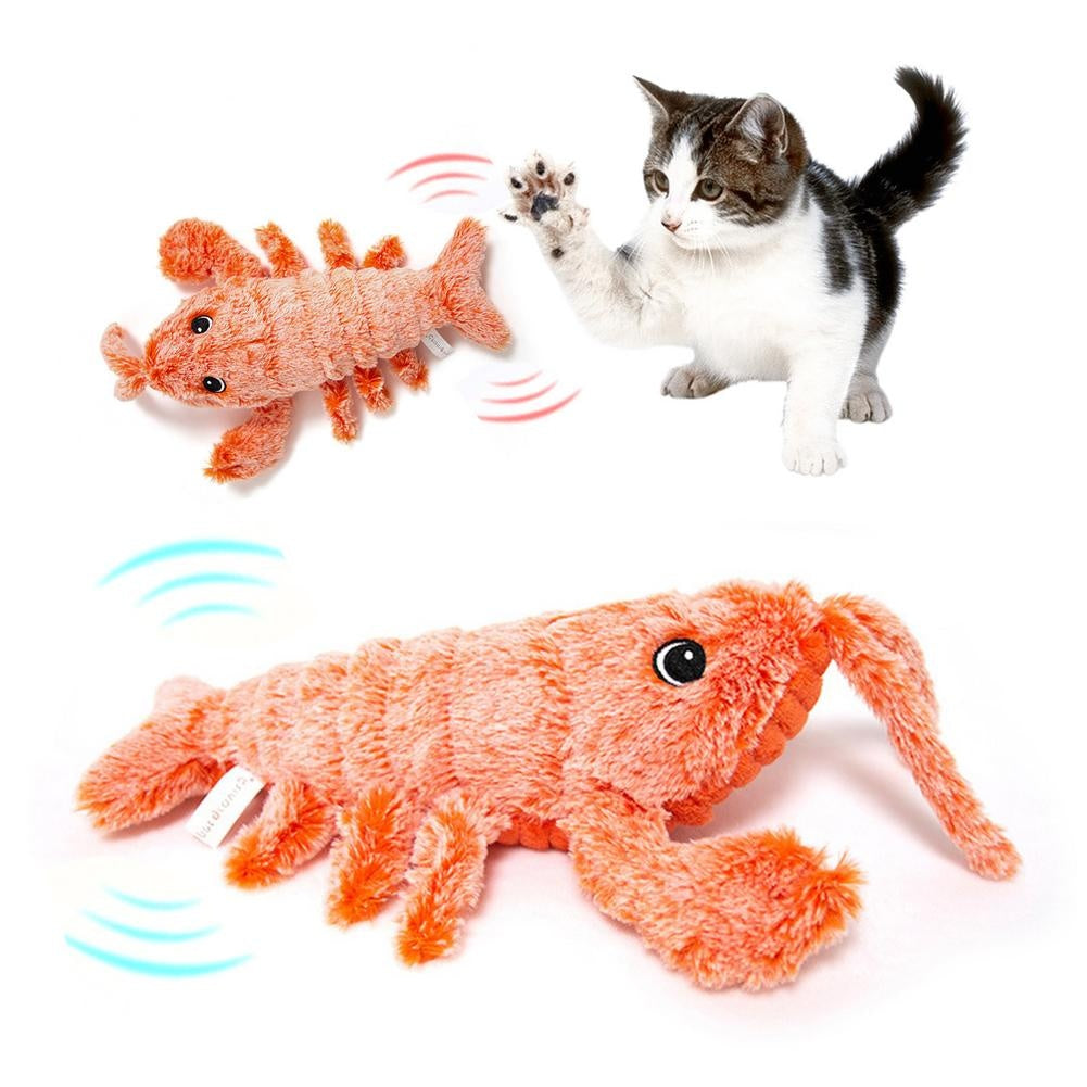Cat Toys Electric Jumping Shrimp USB Charging Simulation Lobster
